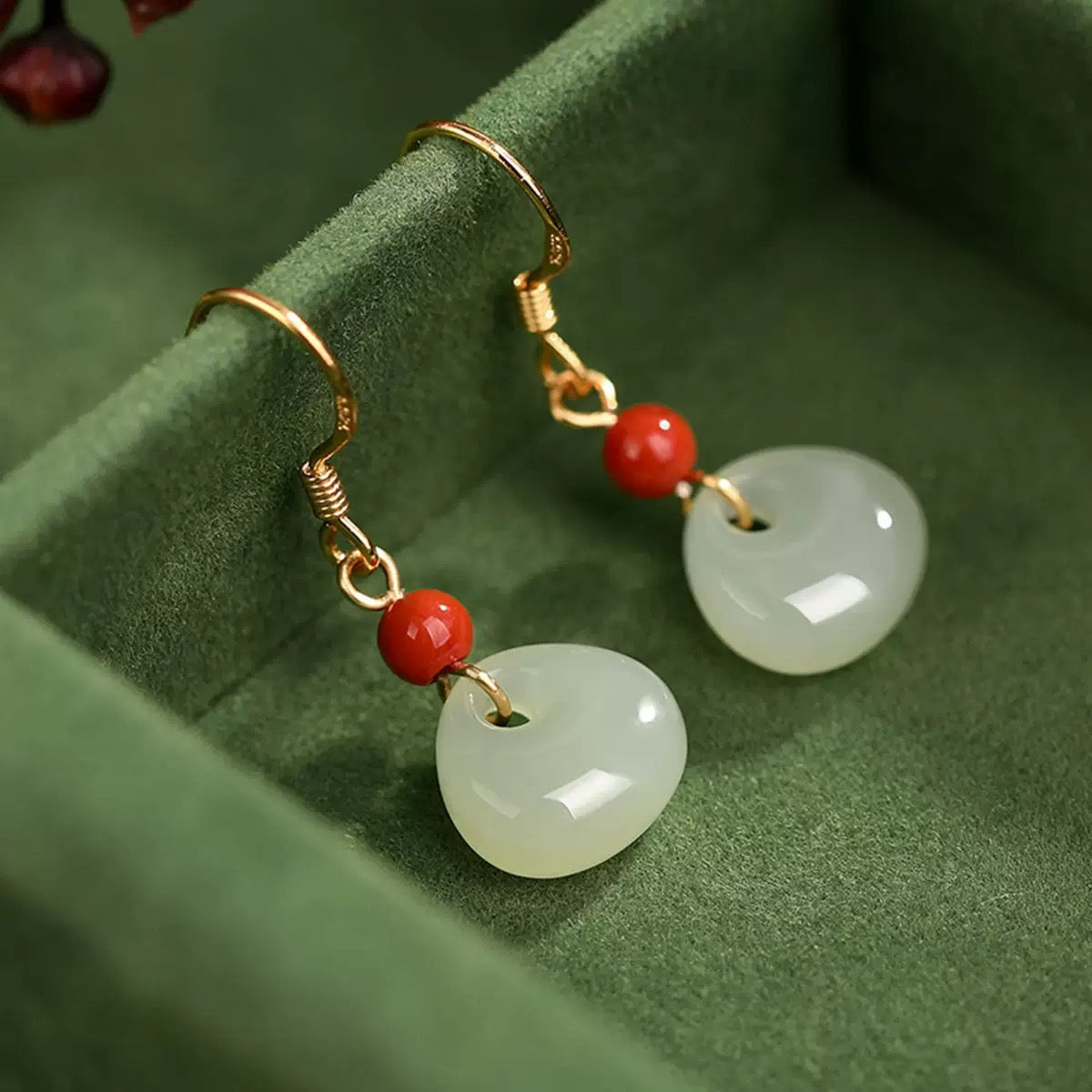 Blessed Jade Dangle Earrings